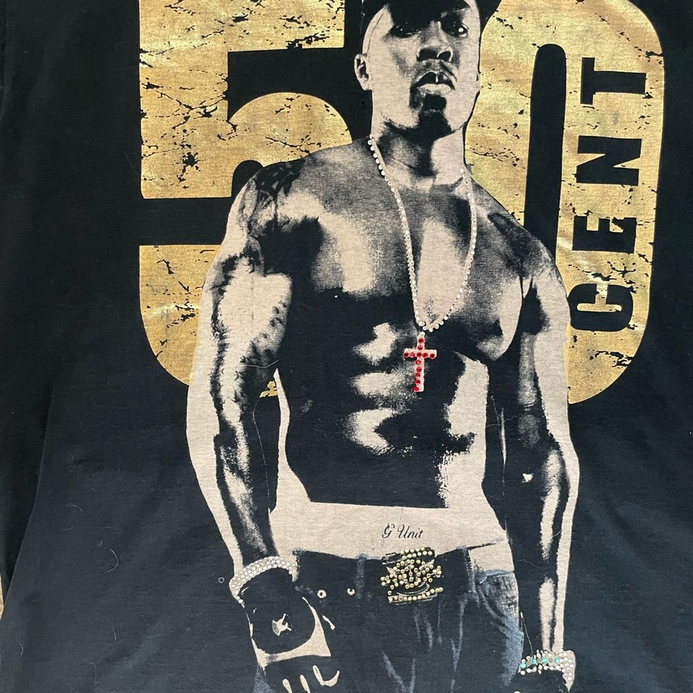 Vintage 50 Cent G Unit Rhinestone T-shirt - Picture 3 of 3